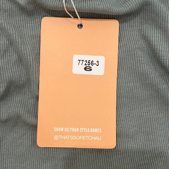 THATSSOFETCH KHAKI SCRUNCH DRESS - Picture 2 of 3